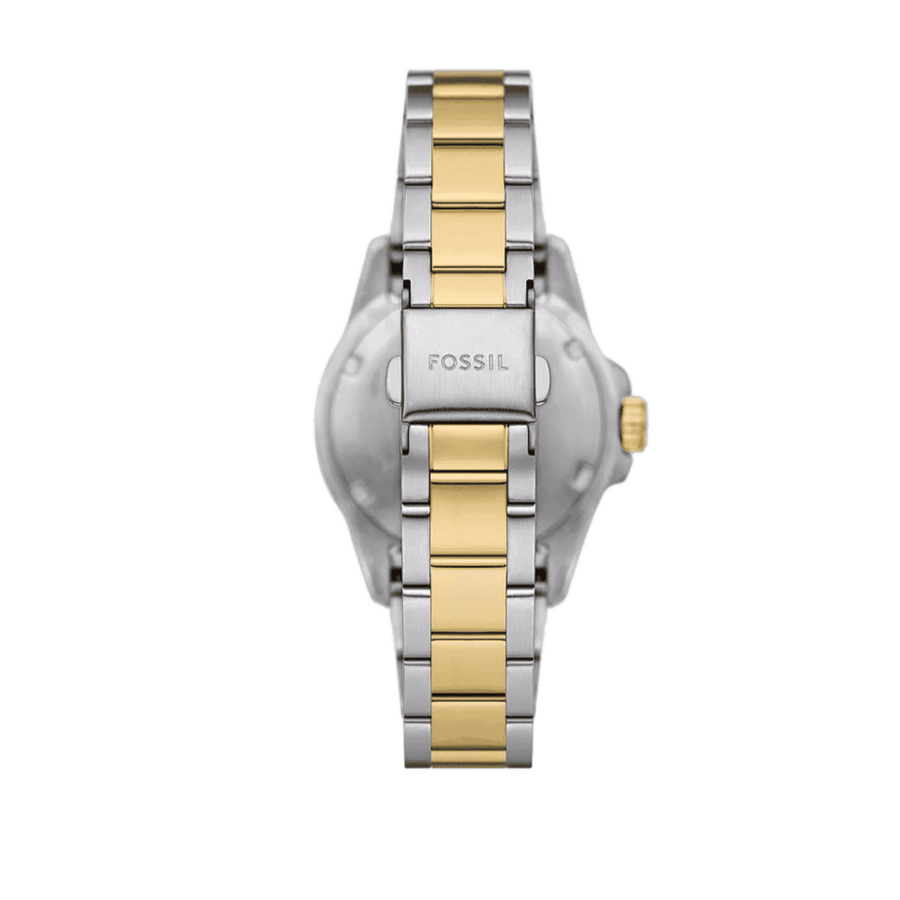 Fossil Blue Dive Three Hand Black Dial Two Tone Steel Strap Watch For Women - ES5349