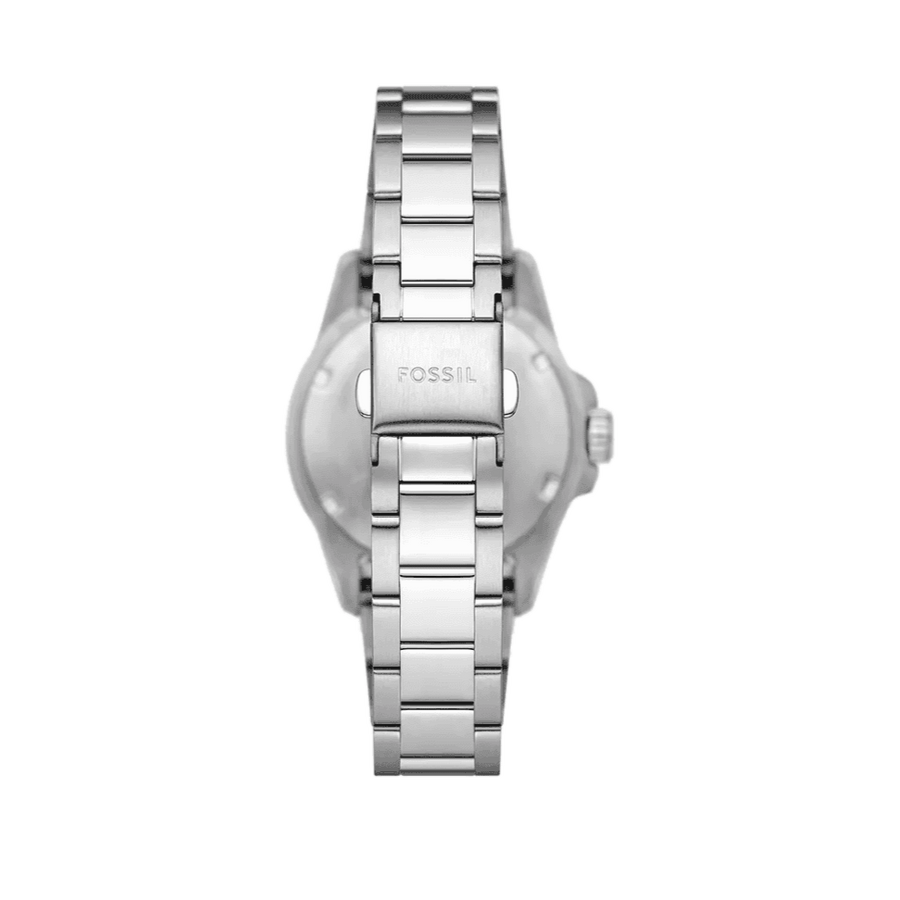 Fossil Blue Dive Three Hand Blue Dial Silver Steel Strap Watch For Women - ES5353