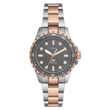 Fossil Blue Dive Three Hand Gray Dial Two Tone Steel Strap Watch For Women - ES5348