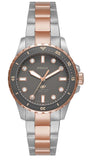 Fossil Blue Dive Three Hand Gray Dial Two Tone Steel Strap Watch For Women - ES5348