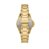Fossil Blue Dive Three Hand White Dial Gold Steel Strap Watch For Women - ES5350