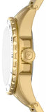 Fossil Blue Dive Three Hand White Dial Gold Steel Strap Watch For Women - ES5350