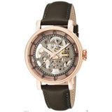 Fossil Boyfriend Automatic Skeleton Grey Dial Grey Leather Strap Watch for Women - ME3089