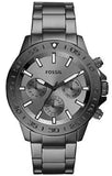 Fossil Bannon Multifunction Chronograph Grey Dial Grey Steel Strap Watch for Men - BQ2491