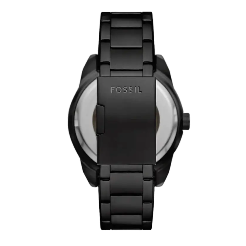 Fossil Bronson Automatic Skeleton Black Dial Black Steel Strap Watch for Men - ME3256