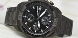 Fossil Bronson Chronograph Black Dial Black Steel Strap Watch for Men - FS5853