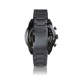 Fossil Bronson Chronograph Black Dial Black Steel Strap Watch for Men - FS5876