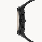 Fossil Bronson Chronograph Black Dial Black Steel Strap Watch for Men - FS5876