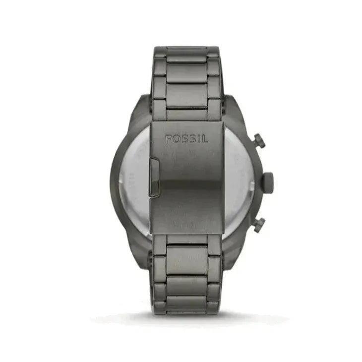 Fossil Bronson Chronograph Blue Dial Grey Steel Strap Watch for Men - FS5711