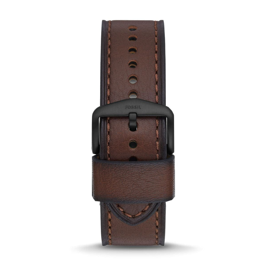 Fossil Bronson Chronograph Brown Dial Brown Leather Strap Watch for Men - FS5875
