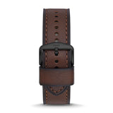 Fossil Bronson Chronograph Brown Dial Brown Leather Strap Watch for Men - FS5875