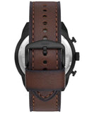 Fossil Bronson Chronograph Brown Dial Brown Leather Strap Watch for Men - FS5875