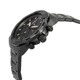 Fossil Bronson Chronograph Black Dial Black Steel Strap Watch for Men - FS5853