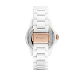 Fossil FB-01 Analog White Dial White Ceramic Strap Watch for Women - CE1107