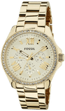 Fossil Cecile Chronograph Gold Dial Gold Steel Strap Watch for Women - AM4482