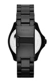 Fossil Cecile Multi Function Crystals Black Dial Black Steel Strap Watch for Women - AM4522