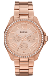 Fossil Cecile Rose Gold Dial Rose Gold Steel Strap Watch for Women - AM4483
