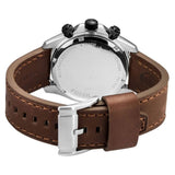 Fossil Retro Traveler Chronograph White Dial Brown Leather Strap Watch for Men - CH2886