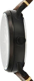 Fossil Commuter Automatic Black Dial Brown Leather Strap Watch for Men - ME3158