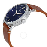 Fossil Commuter Blue Dial Blue Leather Strap Watch for Men - FS5325