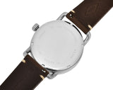 Fossil The Commuter White Dial Brown Leather Strap Watch for Men - FS5275