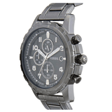 Fossil Dean Chronograph Black Dial Black Steel Strap Watch for Men - FS4721