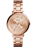 Fossil Jacqueline Rose Gold Dial Rose Gold Steel Strap Watch for Women - ES3665