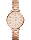 Fossil Jacqueline Rose Gold Dial Rose Gold Steel Strap Watch for Women - ES3970