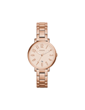 Fossil Jacqueline Rose Gold Dial Rose Gold Steel Strap Watch for Women - ES3970