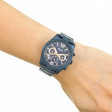 Fossil Perfect Boyfriend Multifunction Blue Dial Blue Steel Strap Watch for Women - ES4093