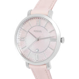 Fossil Jacqueline Blush Mother of Pearl Dial Pink Leather Strap Watch for Women - ES4151