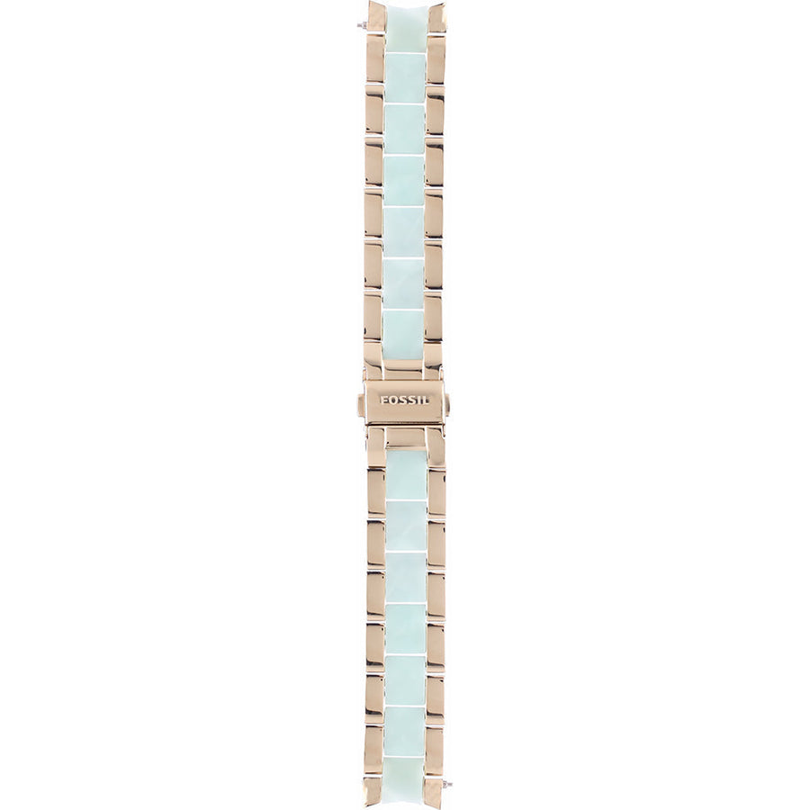 Fossil Stella Multifunction Gold Dial Two Tone Steel Strap Watch for Women - ES4757