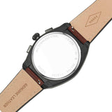Fossil Everett Chronograph Black Dial Brown Leather Strap Watch for Men - FS5798