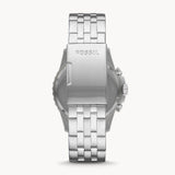 Fossil FB-01 Chronograph Black Dial Silver Steel Strap Watch for Men - FS5864