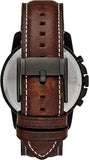 Fossil Grant Chronograph Brown Dial Brown Leather Strap Watch for Men - FS5088