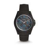 Fossil Popstastic Sport Black Dial Black Rubber Strap Watch for Men - FS5222