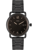 Fossil The Commuter Brown Dial Black Steel Strap Watch for Men - FS5277