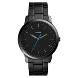 Fossil The Minimalist Black Dial Black Steel Strap Watch for Men - FS5308