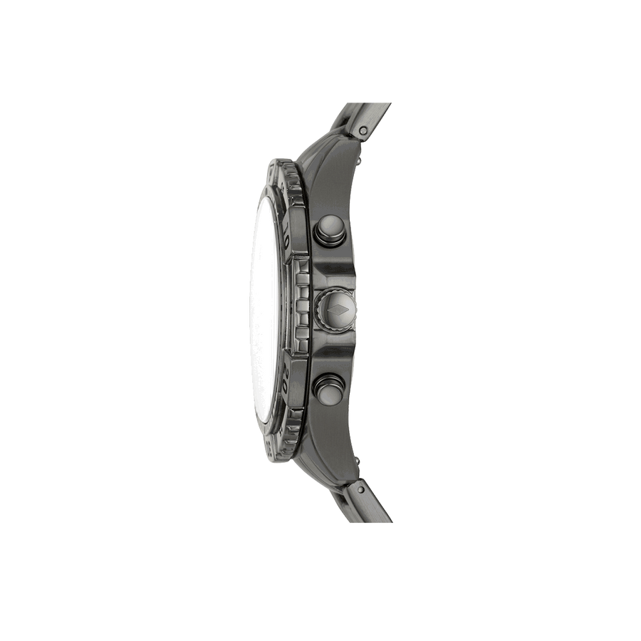 Fossil Garrett Chronograph Grey Dial Grey Steel Strap Watch for Men - FS5621