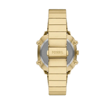 Fossil Retro Analog-Digital Gold Dial Gold Steel Strap Watch for Men - FS5889