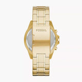 Fossil Garrett Chronograph Gold Dial Gold Steel Strap Watch for Men - FS5772