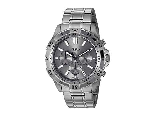 Fossil Garrett Chronograph Grey Dial Grey Steel Strap Watch for Men - FS5621