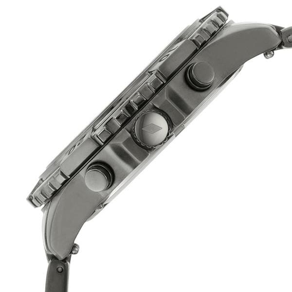 Fossil Goodwin Chrono Analog Black Dial Grey Steel Strap Watch for Men - FS5518