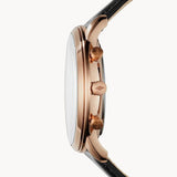 Fossil Goodwin Chronograph White Dial Brown Leather Strap Watch for Men - FS5415