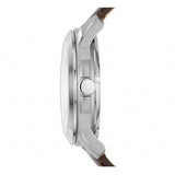 Fossil Grant Automatic Skeleton Black Dial Brown Leather Strap Watch for Men - ME3100