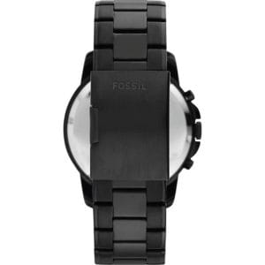 Fossil Grant Chronograph Black Dial Black Steel Strap Watch for Men - FS4832
