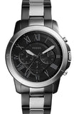 Fossil Grant Chronograph Black Dial Two Tone Steel Strap Watch for Men - FS5269