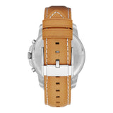 Fossil Grant Chronograph Green Dial Brown Leather Strap Watch for Men - FS4918