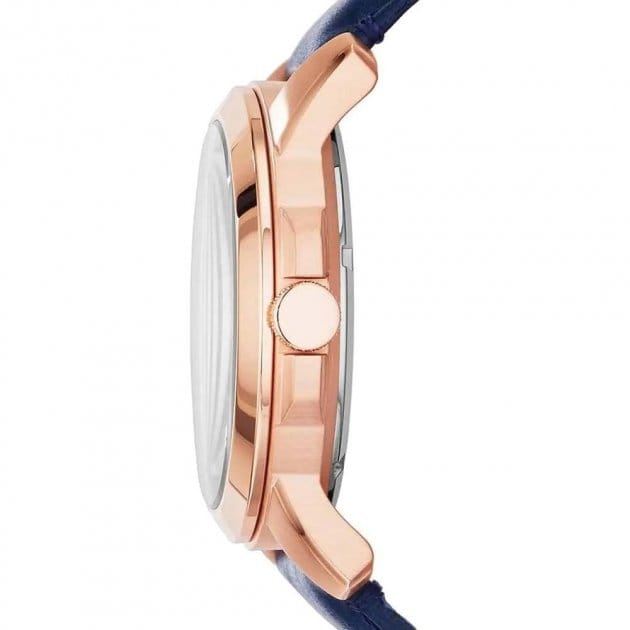 Fossil Grant Mechanical Blue Dial Blue Leather Strap Watch for Men - ME3054