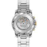 Fossil Grant Sport Automatic Skeleton Blue Dial Two Tone Steel Strap Watch for Men - ME3141